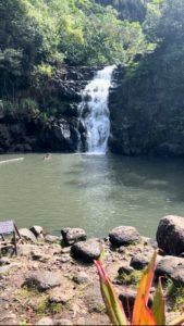 Photo of Waimea Falls in Oahu, Hawaii USA