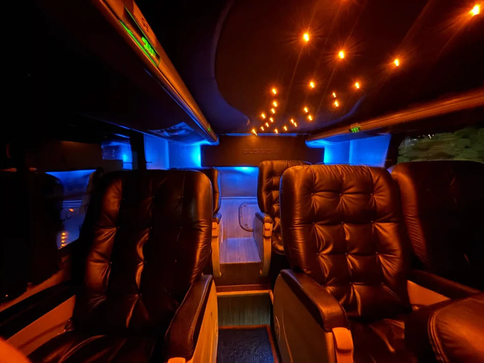 upgraded seat on the overnight bus in Colombia