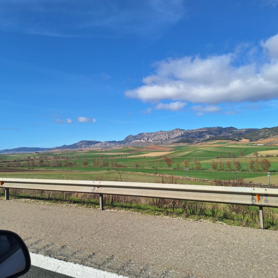 Driving through northern Spain on the way to Portugal