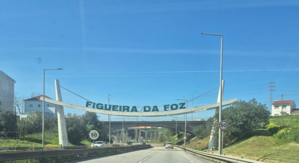 Arriving in Figueira da Foz after driving across Europe from Belgium