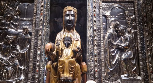 The Black Madonna of Montserrat, La Moreneta, a 12th-century Romanesque carving of the Virgin and Child