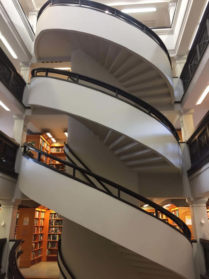 Rikhardinkatu Library – spiral staircase